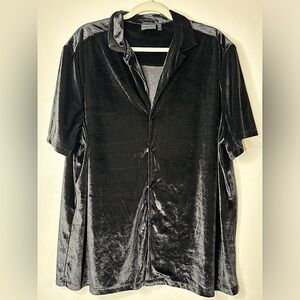 ASOS Design Black Velvet Shirt